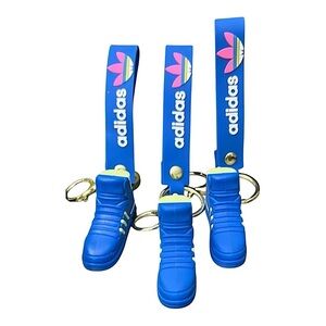 🆕 Adidas Blue and White Shoe Keychain